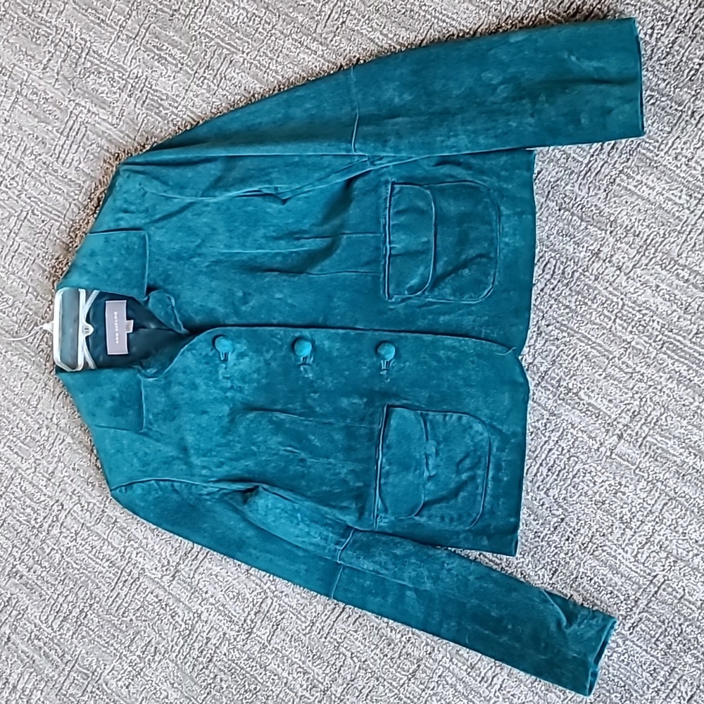 Ann Taylor Teal Suede Jacket